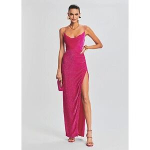 Retrofete Katya Side Slit Evening Gown Size XL